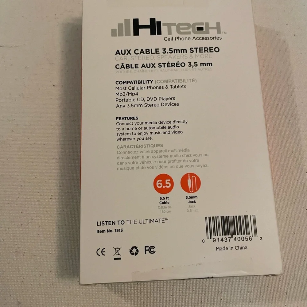 Black 3.5mm Stereo Aux Cable